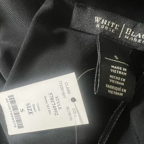 WHBM black halter mini dress size S little black party dress - Picture 6 of 6